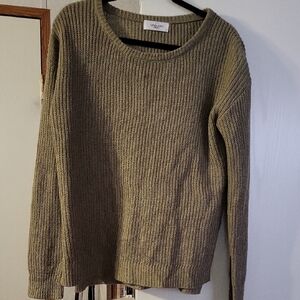 Cozy Olive Green Knit Sweater